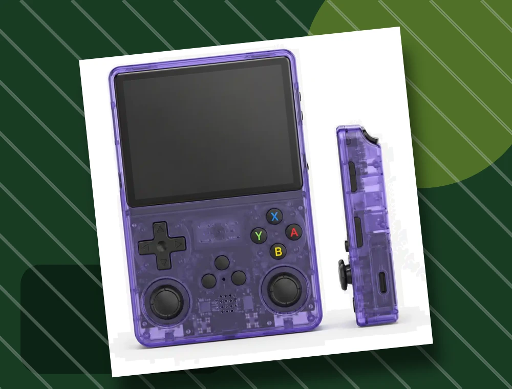Console on a dark lime gaming background